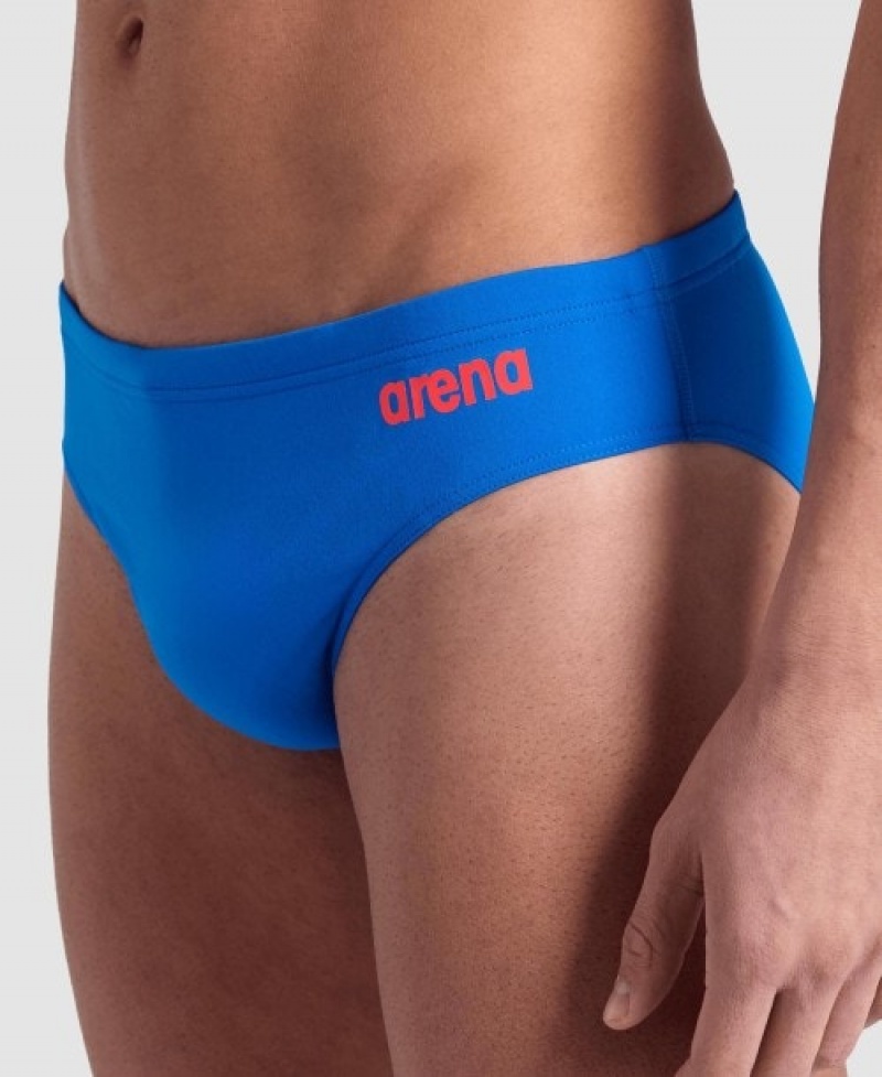 Blue Arena Team Solid Men's Briefs | 70721344