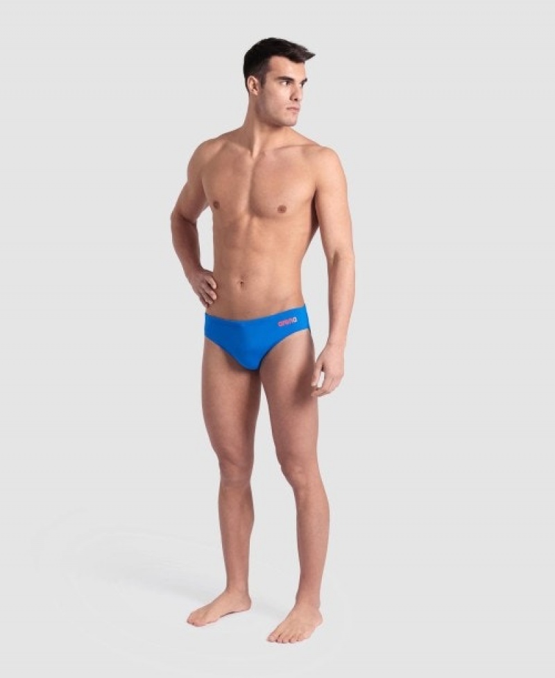 Blue Arena Team Solid Men's Briefs | 70721344