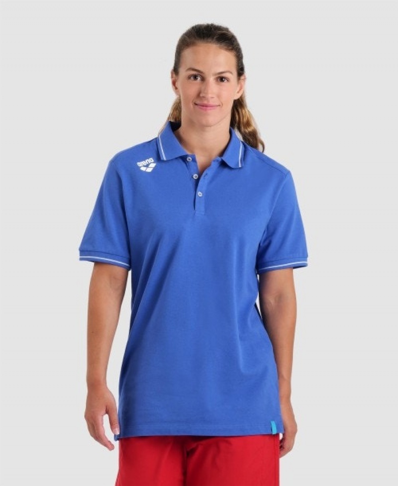 Blue Arena Team Solid Men's Polo Shirts | 1025251