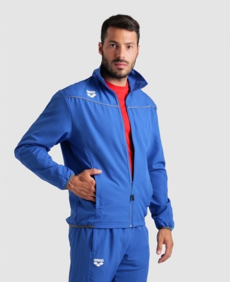 Blue Arena Team Sports Panel Men's Jackets | 46267510