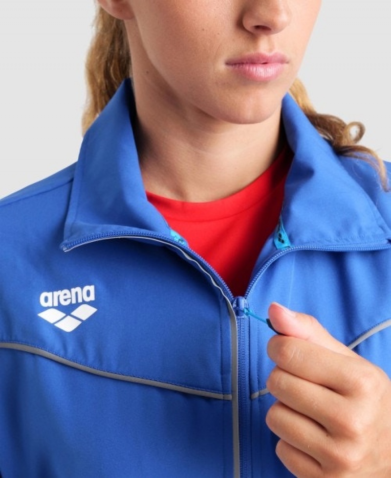 Blue Arena Team Sports Panel Women's Jackets | 97633646