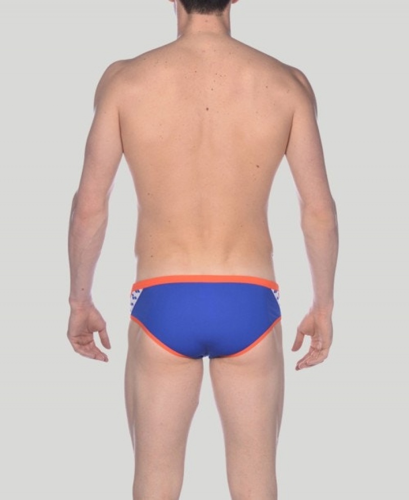 Blue Arena Team Stripe Men's Briefs | 52548682