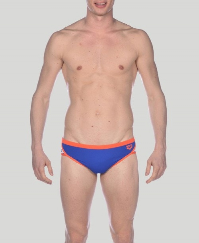 Blue Arena Team Stripe Men's Briefs | 52548682