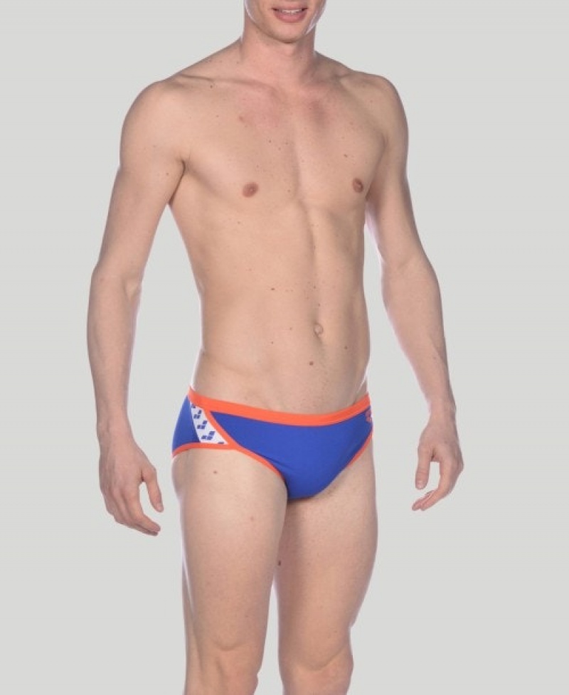 Blue Arena Team Stripe Men's Briefs | 52548682