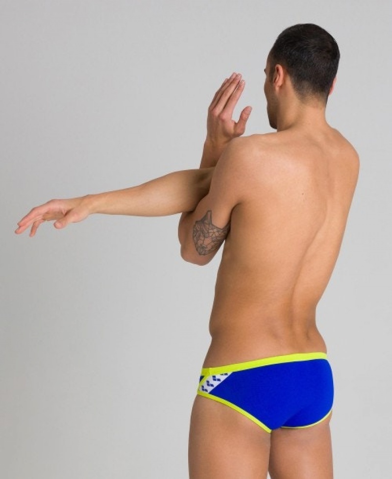 Blue Arena Team Stripe Men's Briefs | 57919992