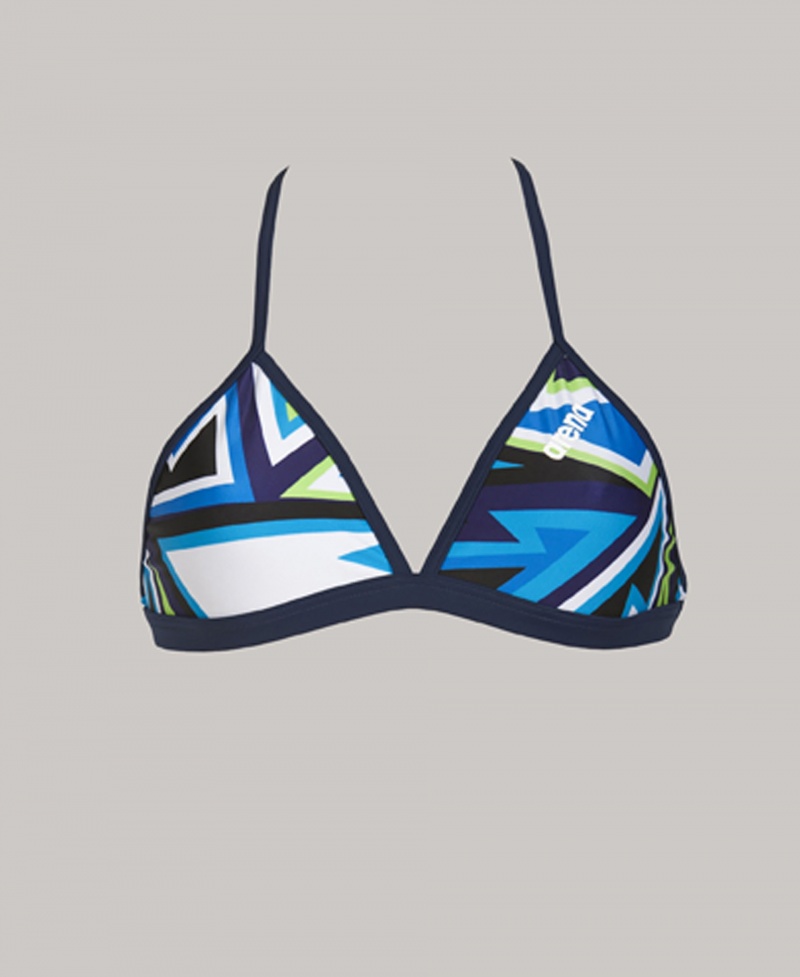 Blue Arena Tulum Tie Back Women\'s Bikini Tops | 67904535