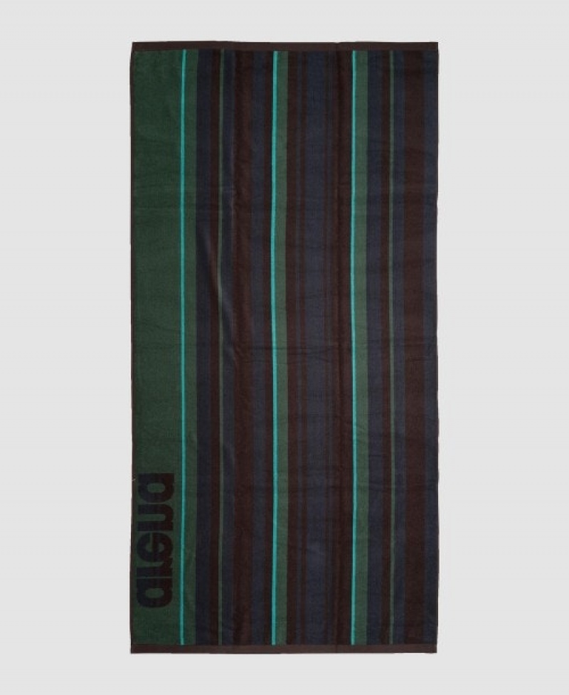 Green Arena Beach Multistripes Ii Men's Towels | 32224907