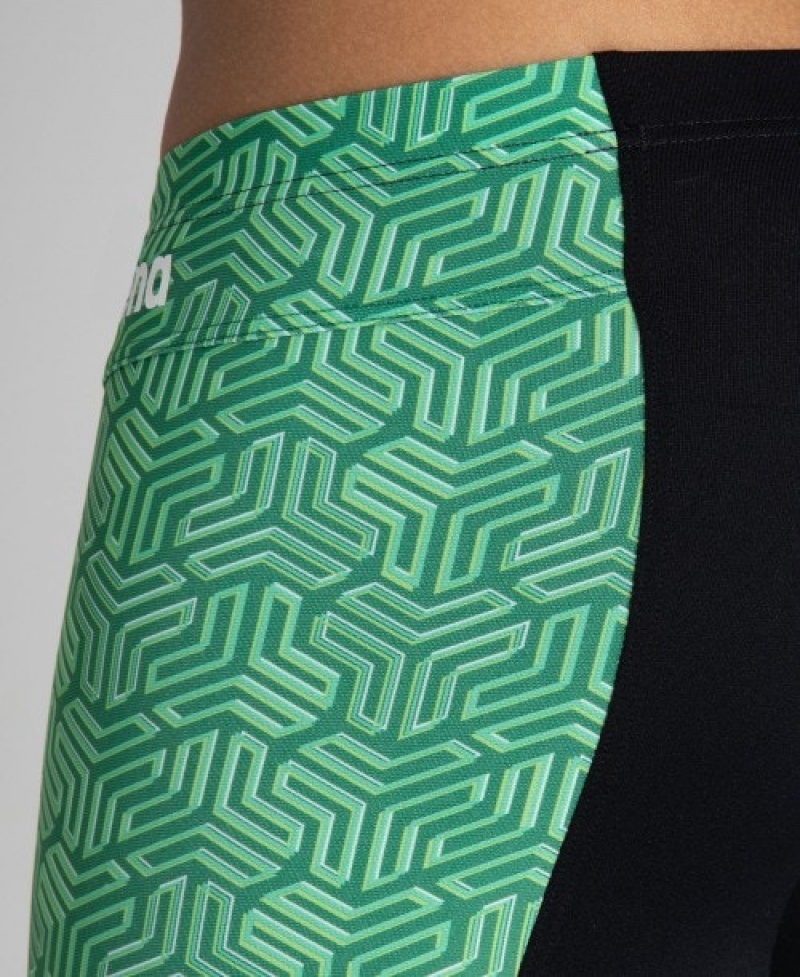 Green Arena Kikko Jammer Men's Swim Shorts | 18665721