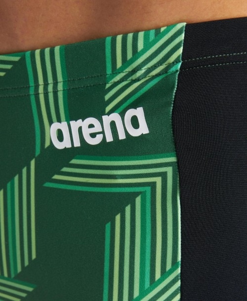 Green Arena Puzzled Jammer Men's Swim Shorts | 42701162