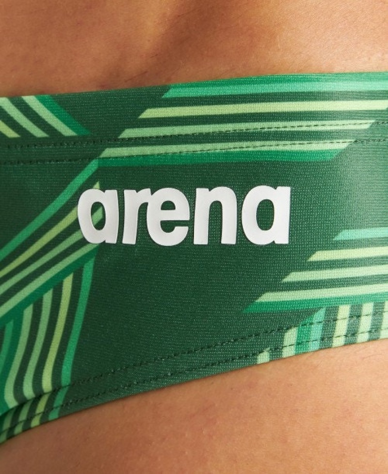 Green Arena Puzzled Men's Briefs | 51551093