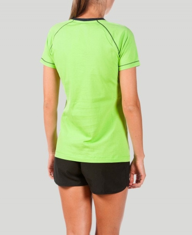 Green Arena Team Line Short Sleeve Women's T Shirts | 98531757