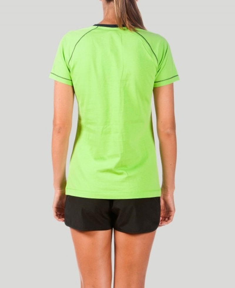 Green Arena Team Line Short Sleeve Women's T Shirts | 98531757