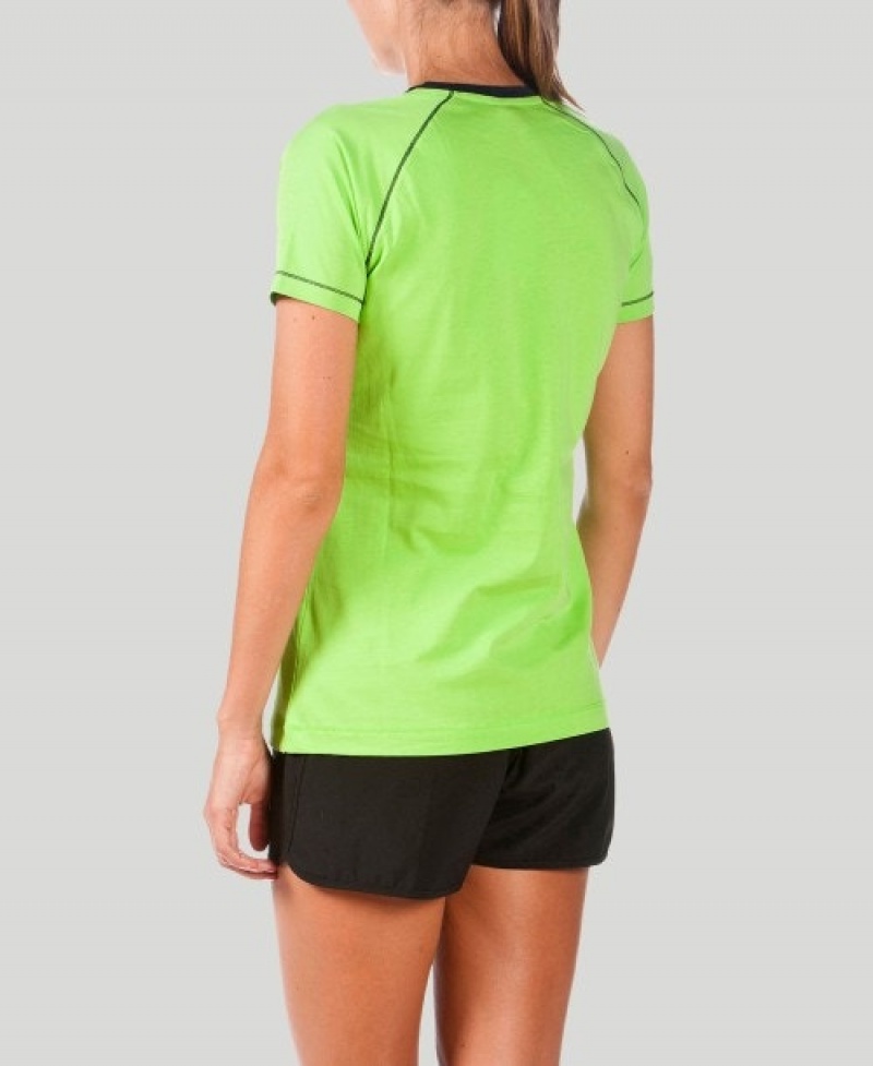 Green Arena Team Line Short Sleeve Women's T Shirts | 98531757