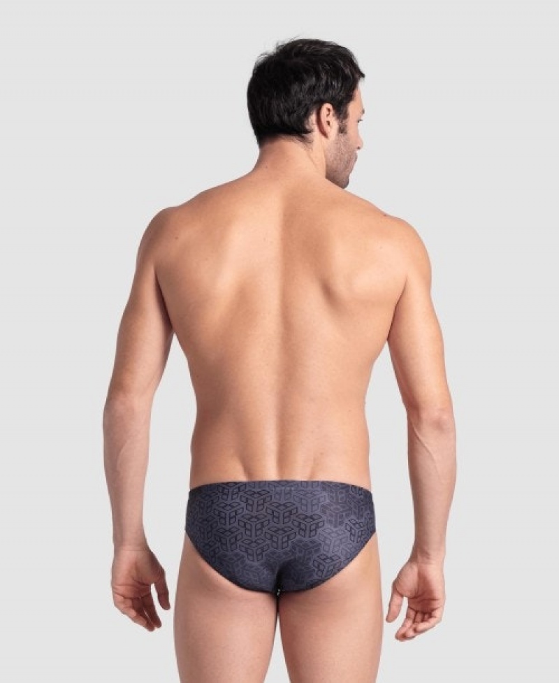 Grey Arena Camo Kikko Men's Briefs | 41926108