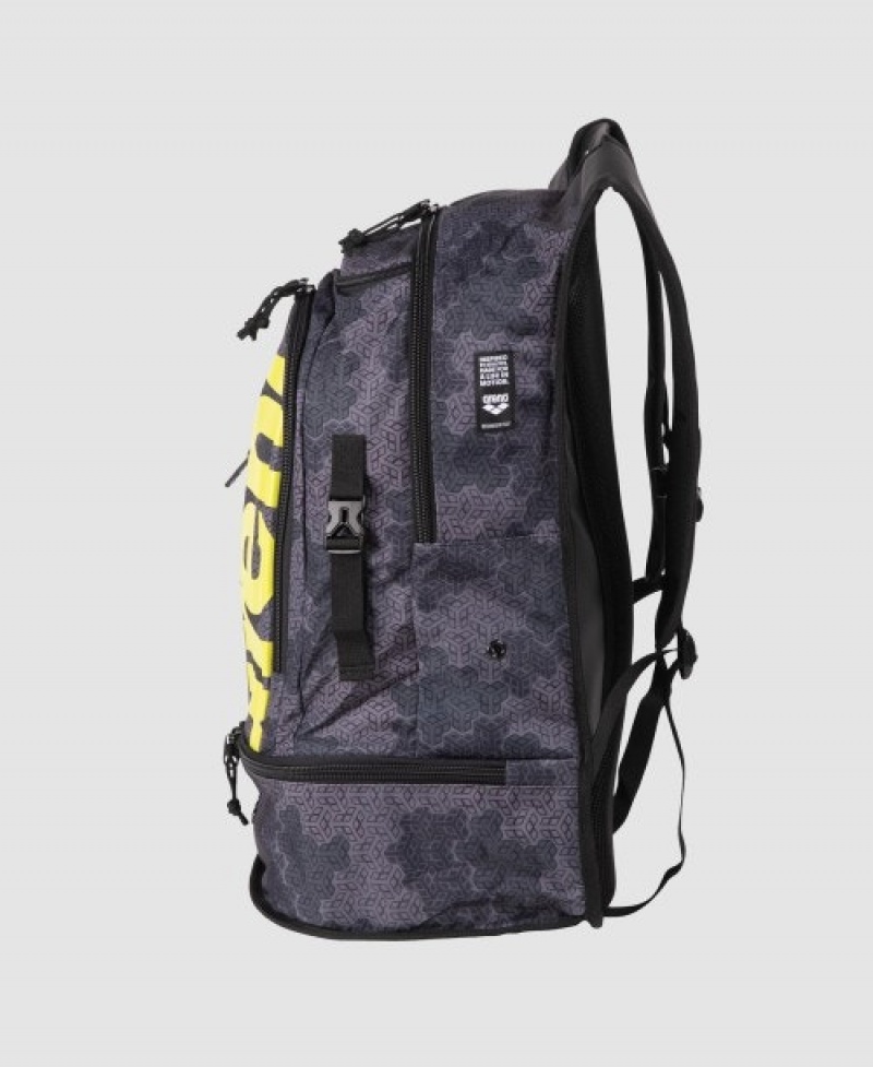 Grey Arena Fastpack 3.0 Allover Print Men's Backpacks | 39772113