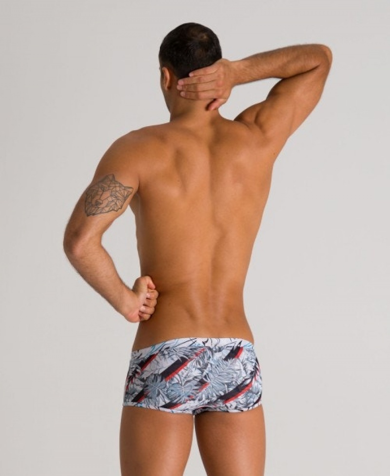 Grey Arena Floral Reversible Low Waist- Maxlife Men's Swim Trunks | 11027900