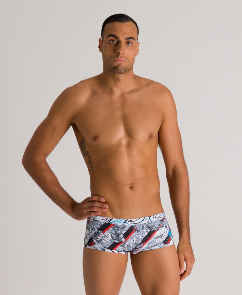 Grey Arena Floral Reversible Low Waist- Maxlife Men\'s Swim Trunks | 11027900