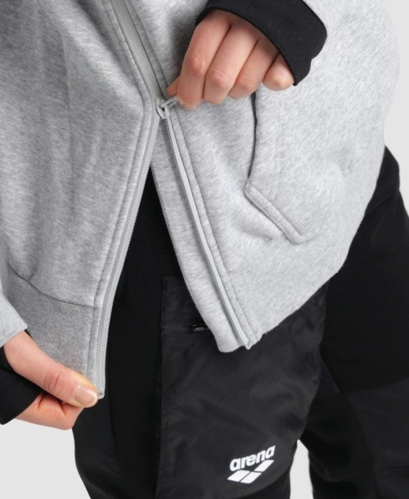 Grey Arena Hooded Tech Men's Sweatshirts | 60639811