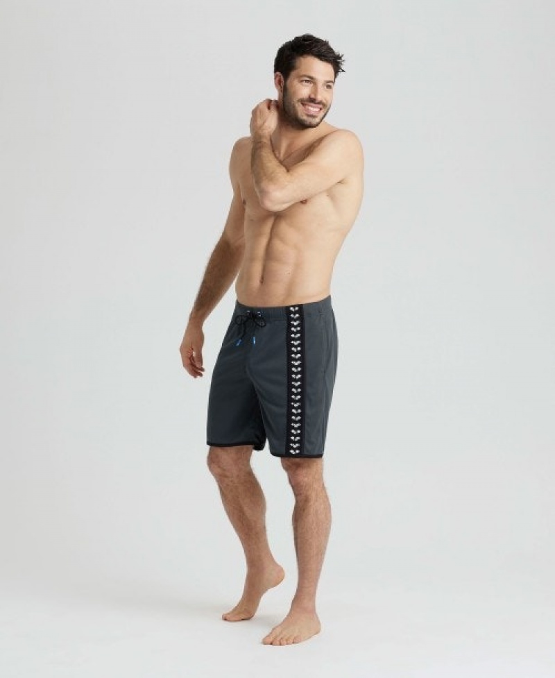 Grey Arena Icons Beach Men's Shorts | 28797790