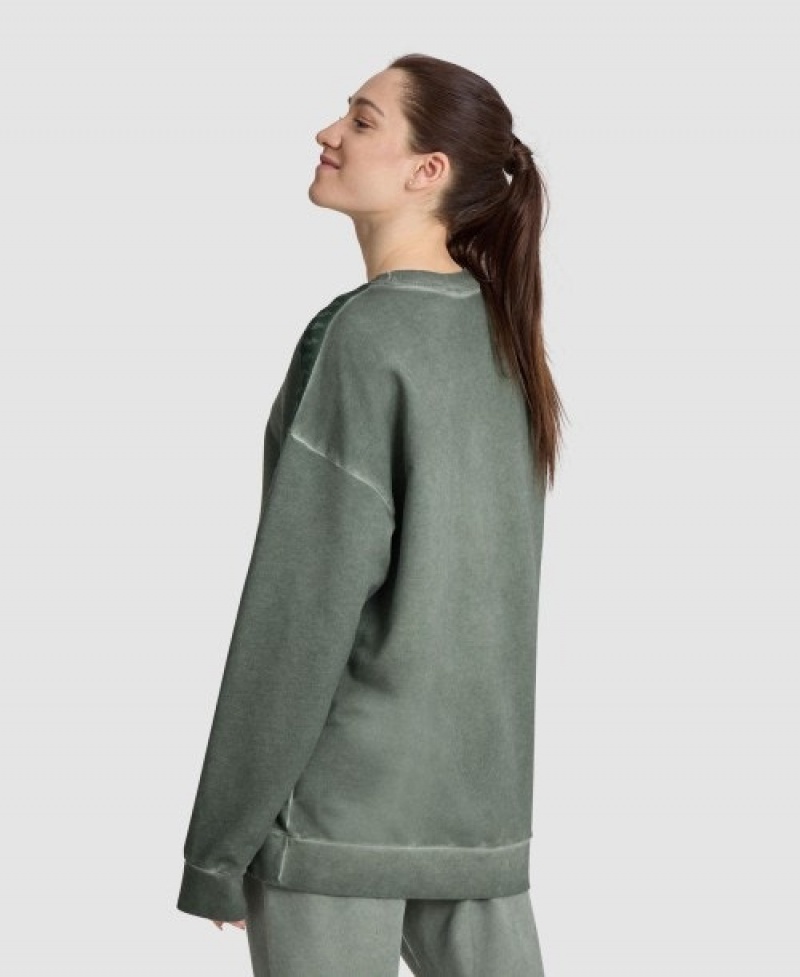 Grey Arena Icons Oversize Women's Sweatshirts | 95391932