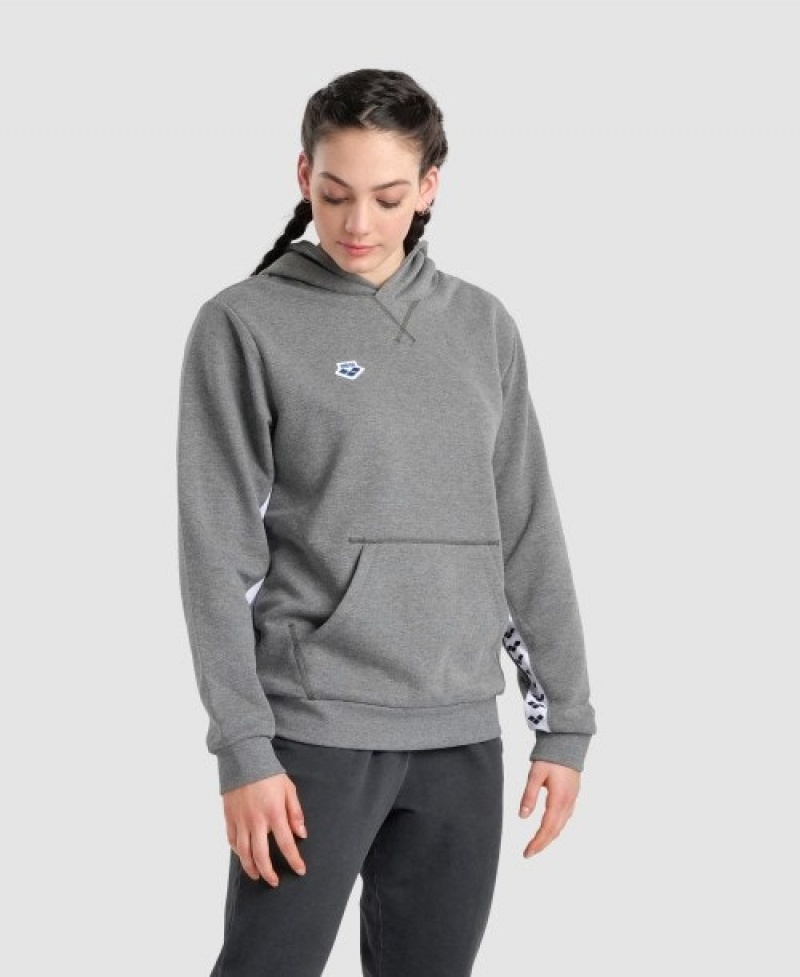 Grey Arena Icons Solid Women's Hoodie | 88559846