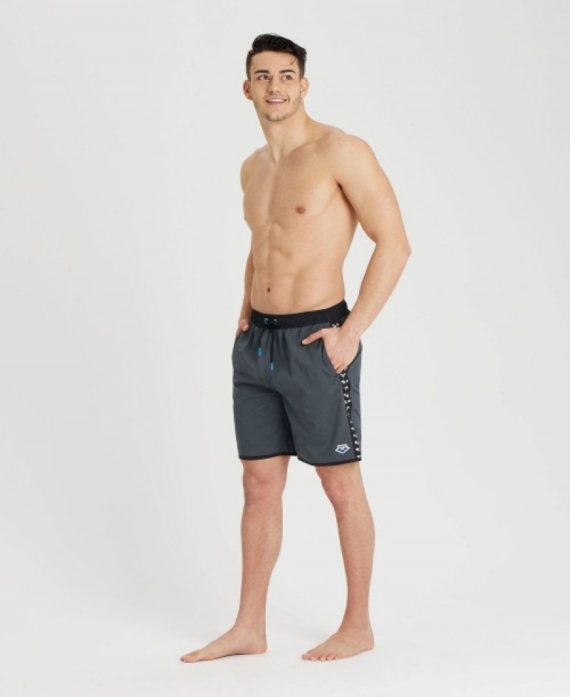 Grey Arena Icons Team Stripe Men's Shorts | 45801276