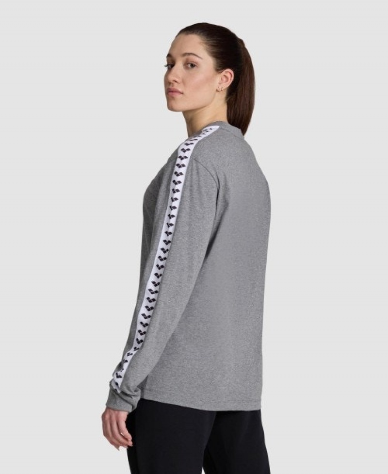 Grey Arena Icons Women's Long Sleeve Shirts | 43304316