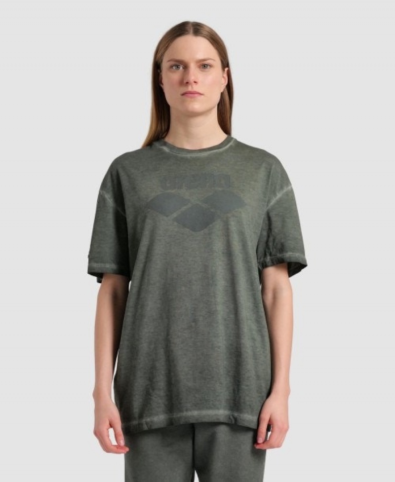 Grey Arena Icons Women's T Shirts | 51583817