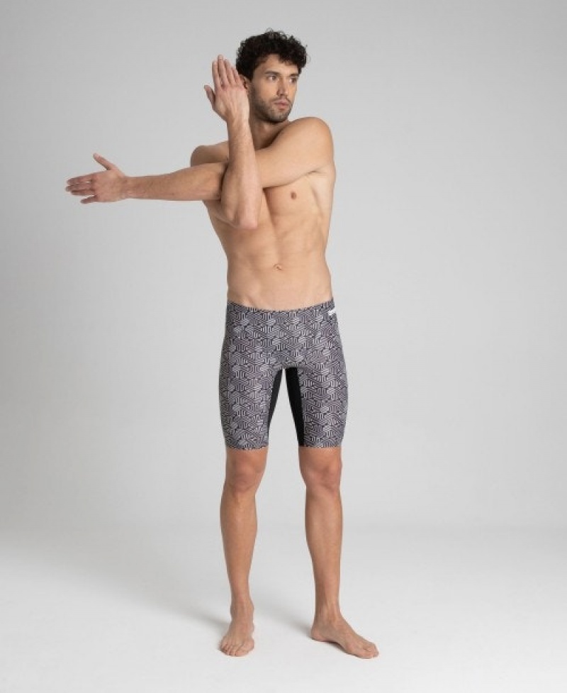 Grey Arena Kikko Jammer Men's Swim Shorts | 1157771