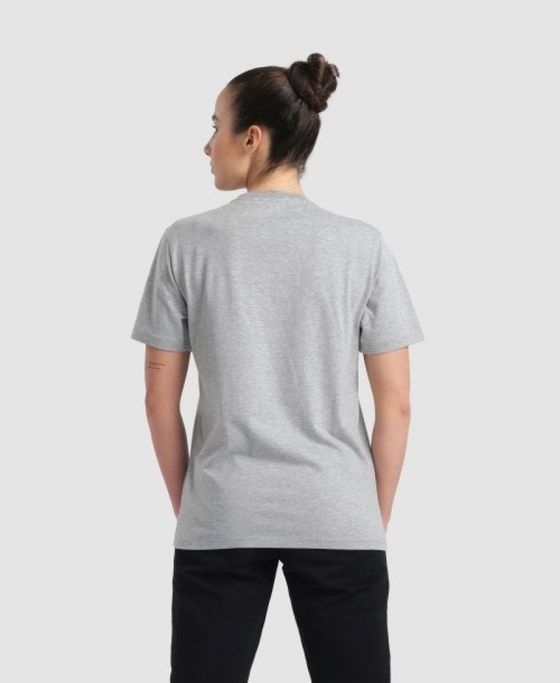 Grey Arena Logo Cotton Men's T Shirts | 45785176