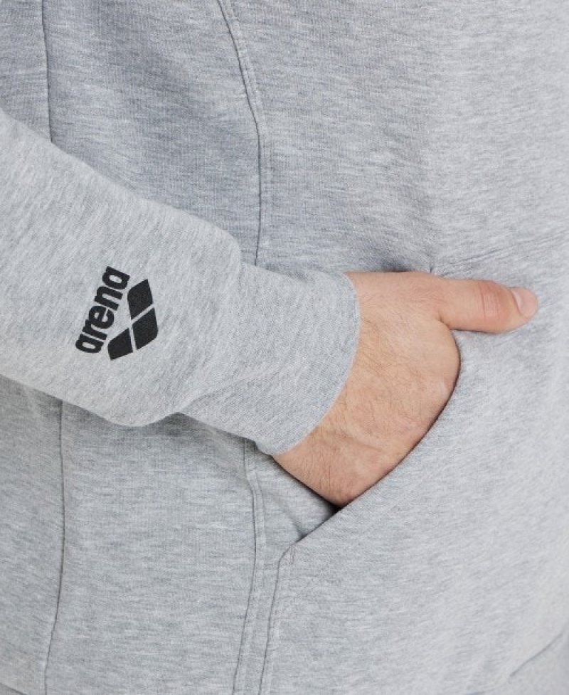 Grey Arena Logo Hooded Men's Sweatshirts | 89806888