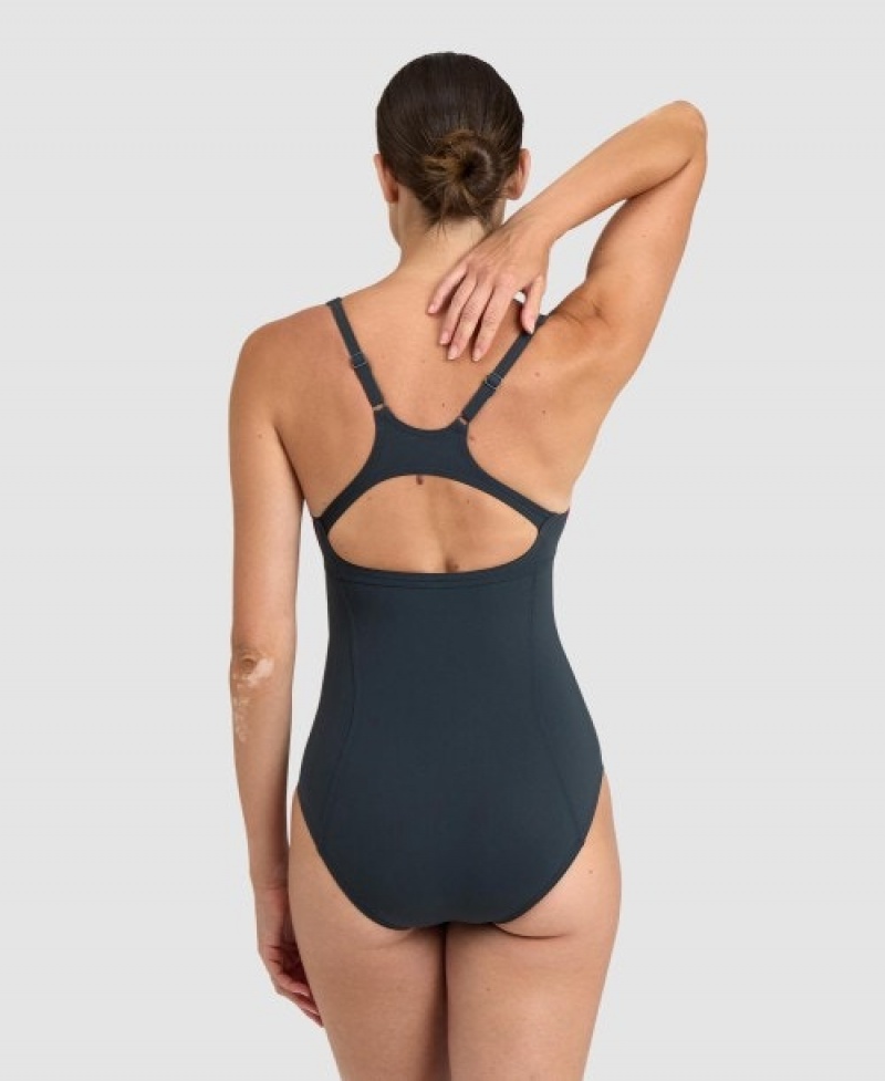 Grey Arena Marina Eye Back Women's Swimsuits | 20953995