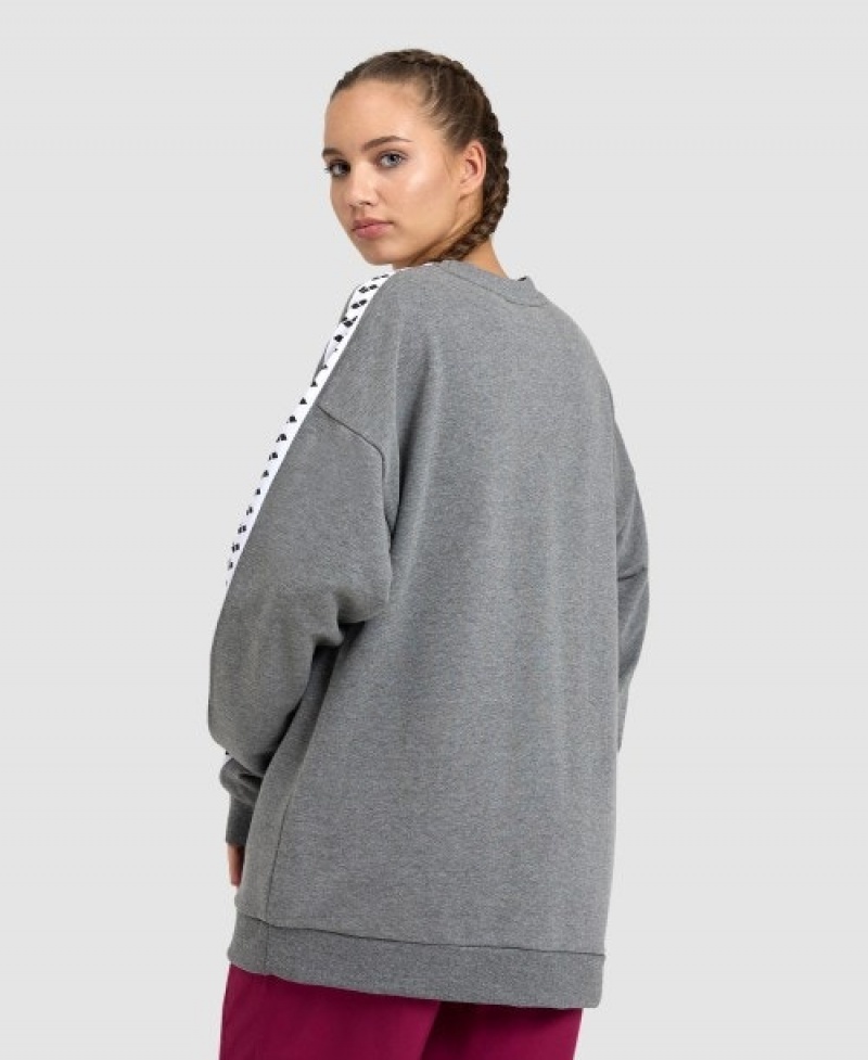 Grey Arena Oversized Team Men's Sweatshirts | 70615443