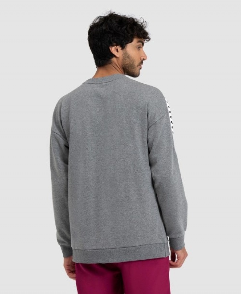 Grey Arena Oversized Team Men's Sweatshirts | 70615443