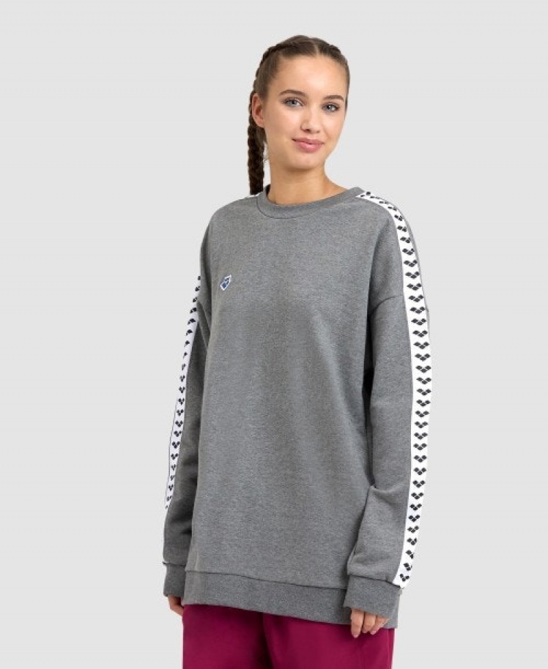 Grey Arena Oversized Team Men's Sweatshirts | 70615443