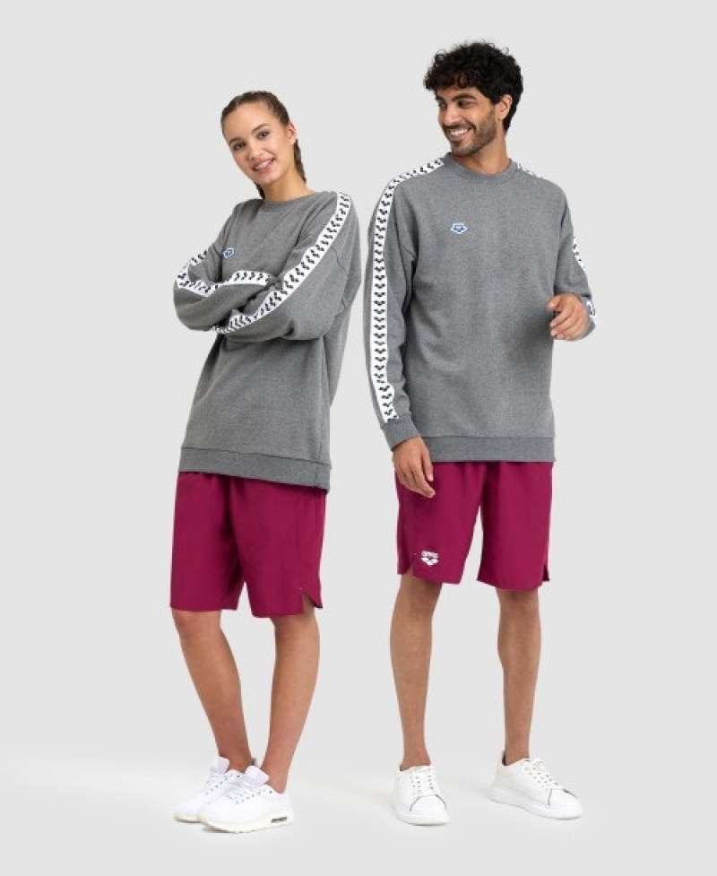 Grey Arena Oversized Team Men's Sweatshirts | 70615443