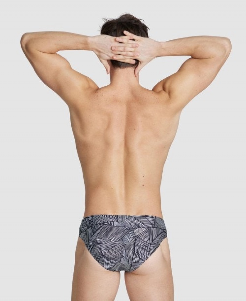 Grey Arena Overview Men's Briefs | 14788938