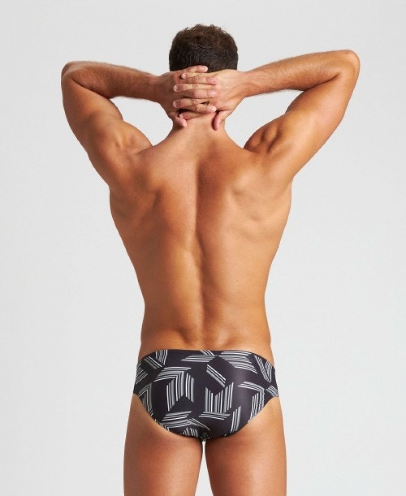 Grey Arena Puzzled Men's Briefs | 11131126