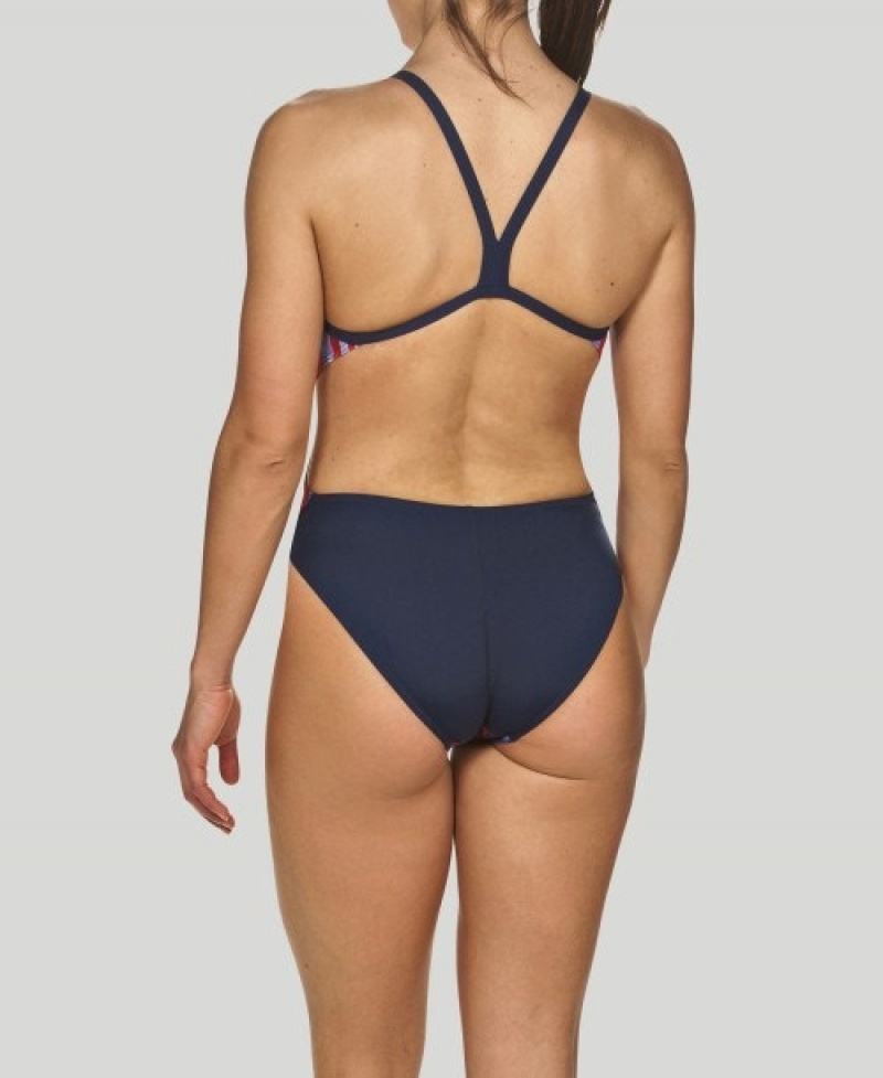 Grey Arena Riviera Challenge Back Women's Swimsuits | 3347732