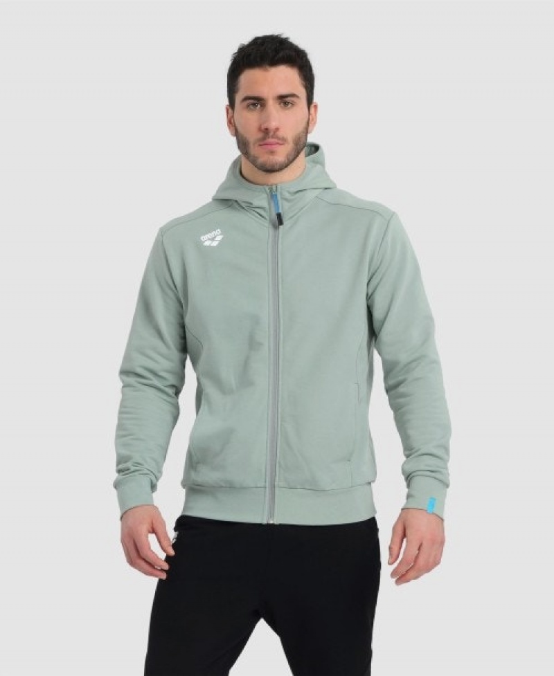 Grey Arena Team Hooded Panel Men's Jackets | 42077835