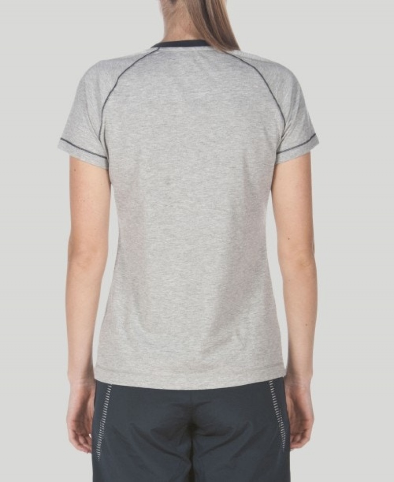 Grey Arena Team Line Short Sleeve Women's T Shirts | 28005822