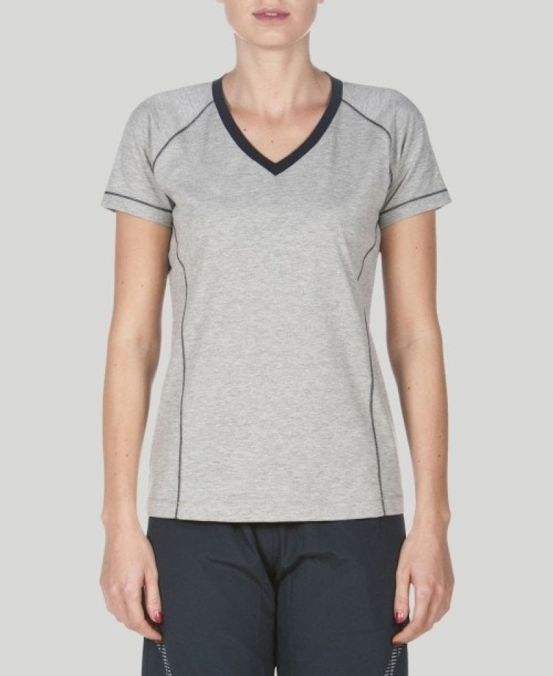 Grey Arena Team Line Short Sleeve Women's T Shirts | 28005822