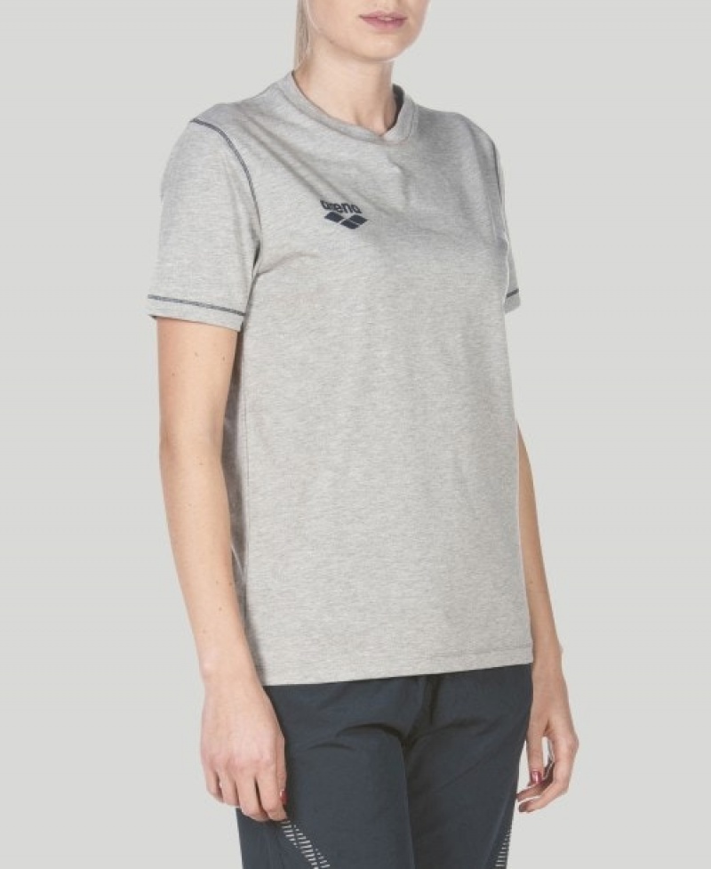 Grey Arena Team Line Short Sleeve Women's T Shirts | 24489707