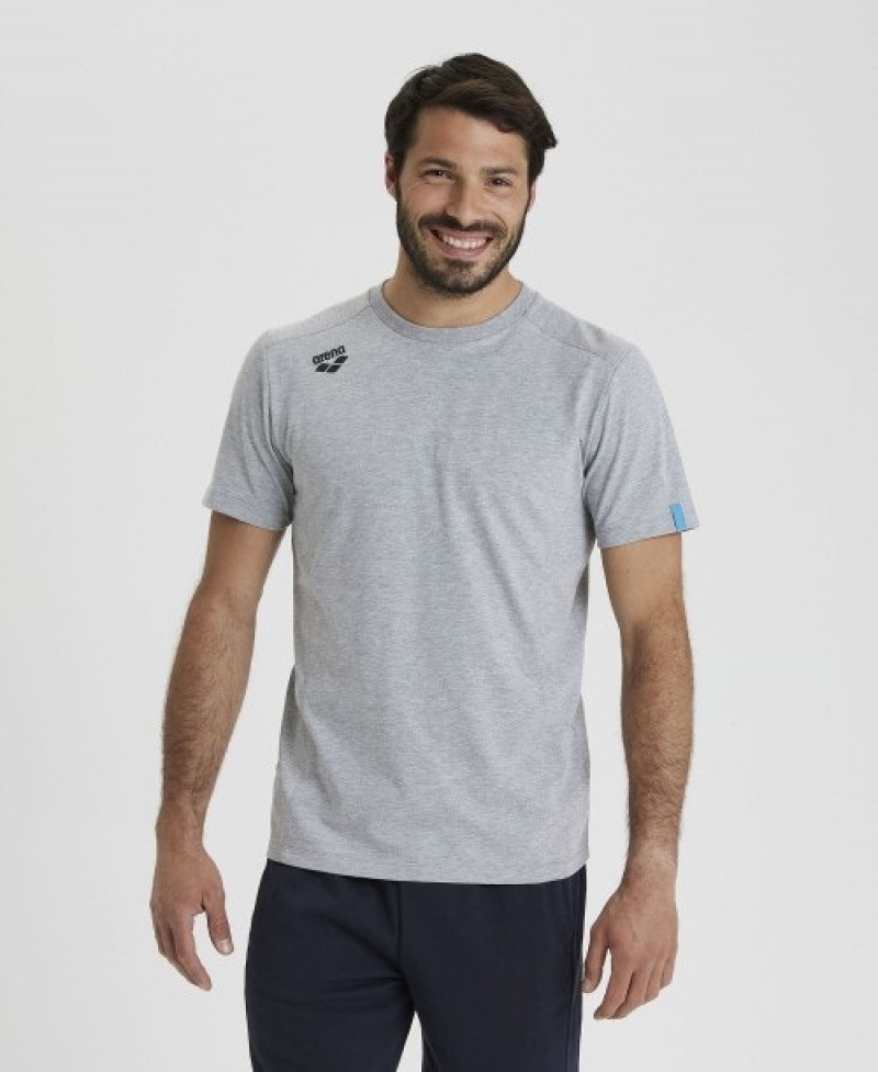 Grey Arena Team Panel Men's T Shirts | 11397798