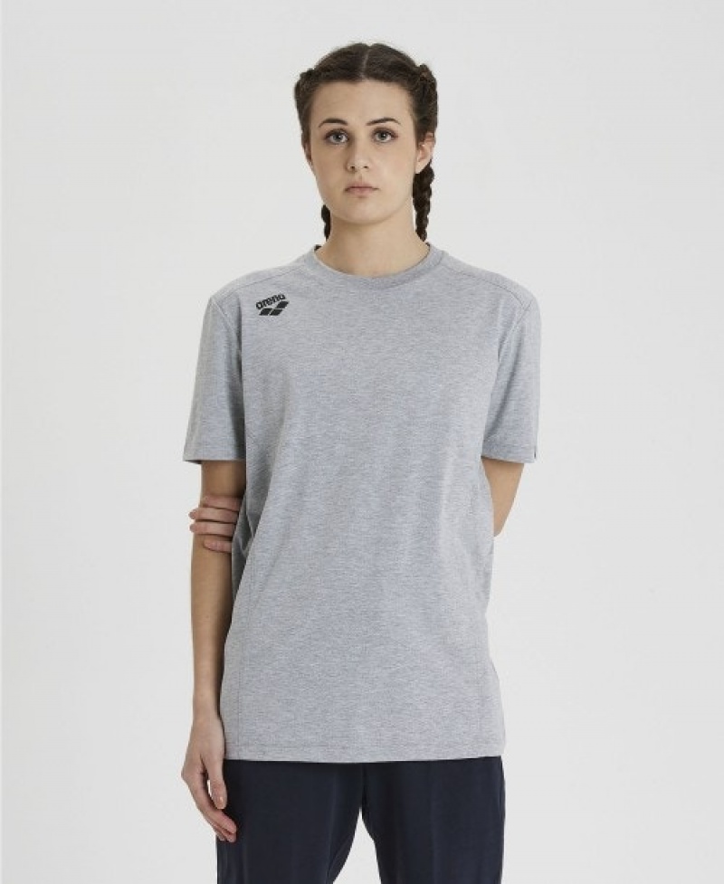 Grey Arena Team Panel Women's T Shirts | 66482801