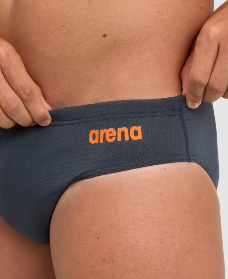 Grey Arena Team Solid Men's Briefs | 10458673