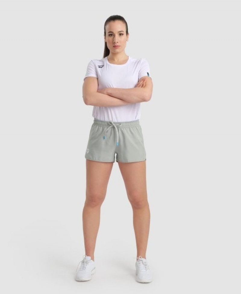 Grey Arena Team Solid Women's Shorts | 68556246