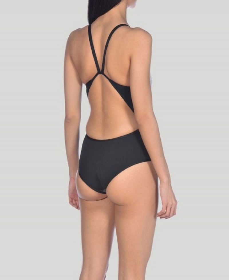 Grey Arena Triangle Prism Superfly Back Women's Swimsuits | 4512351