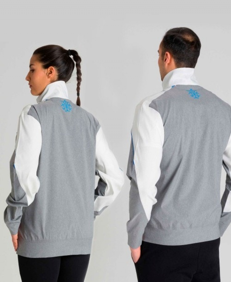 Grey Arena USA Swimming Team Kit Og Demin Warm Up Women's Jackets | 28259463