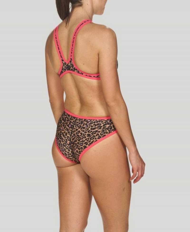 Leopard Arena Theleopard Print Women's Swimsuits | 34306526